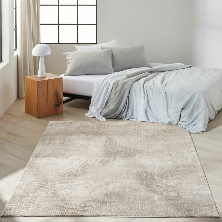 Calvin Klein rug Irradiant CK024 IRR01 SILVR SILVER 5X7 099446129222 interior 3