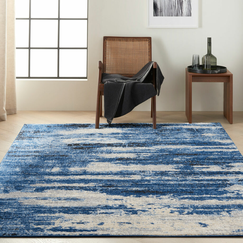 Calvin Klein rug River Flow CK001 RFV01 BLGRY BLUE GREY 5X7 099446842480 interior