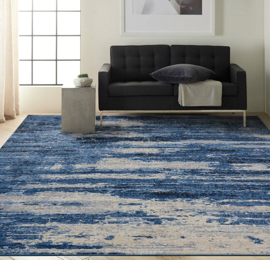 Calvin Klein rug River Flow CK001 RFV01 BLGRY BLUE GREY 8X10 099446845641 interior