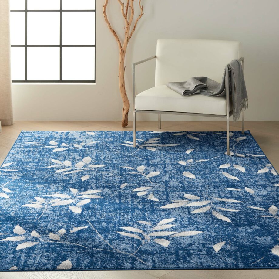 Calvin Klein rug River Flow CK001 RFV03 NAVIV NAVY IVORY 5X7 099446851956 interior 1
