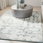 Calvin Klein rug Sculptural CK009 SCL01 TEAL 5X7 099446876966 interior 1