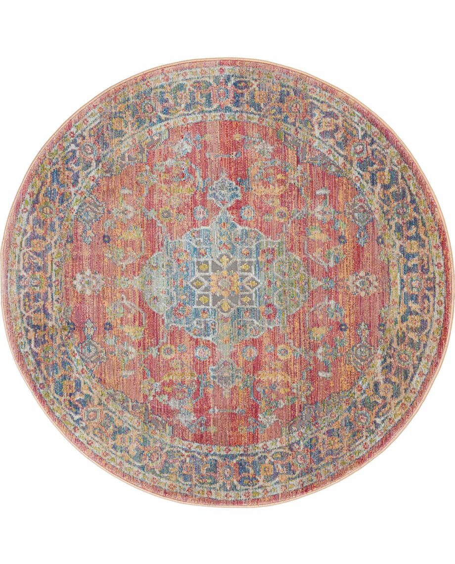 Nourison rug Ankara Global ANR01 MULTI 4xRND 099446456311 flat C