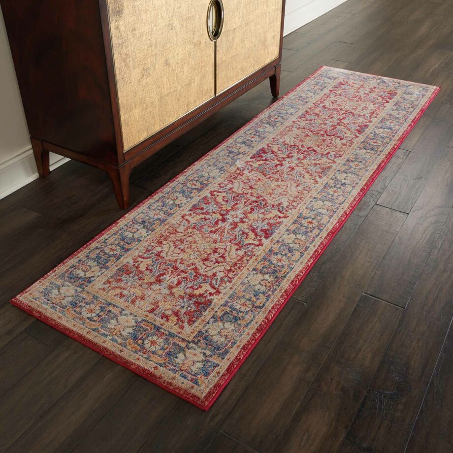 Nourison rug Ankara Global ANR02 RED 2x6 099446456410 interior 1