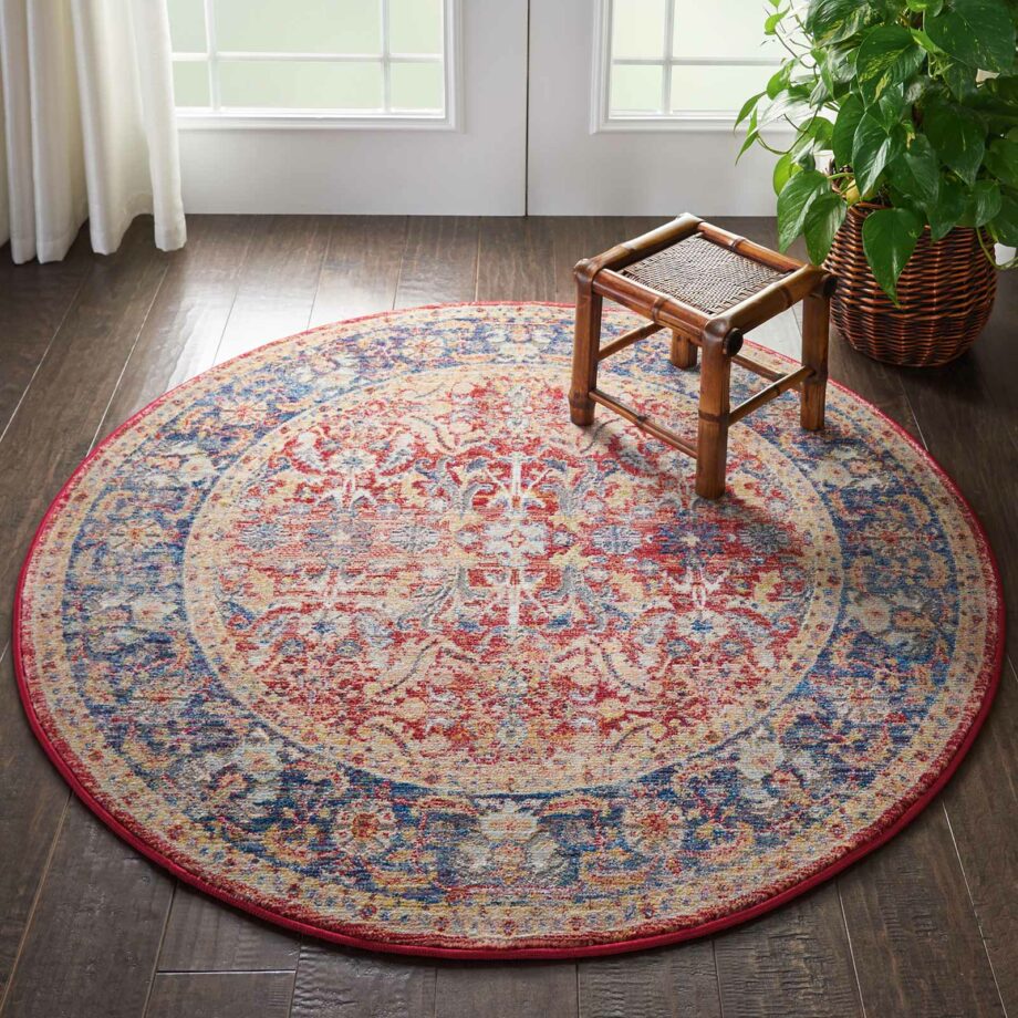 Nourison rug Ankara Global ANR02 RED 4xRND 099446456458 interior 1 C