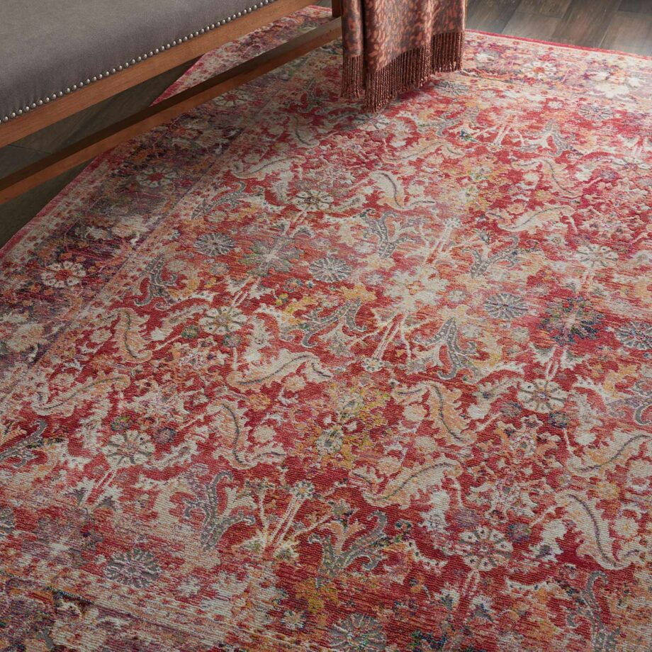 Nourison rug Ankara Global ANR02 RED 5X7 099446456472 interior 2 C