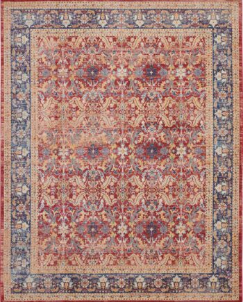 Nourison rug Ankara Global ANR02 RED 9x12 099446456502 flat