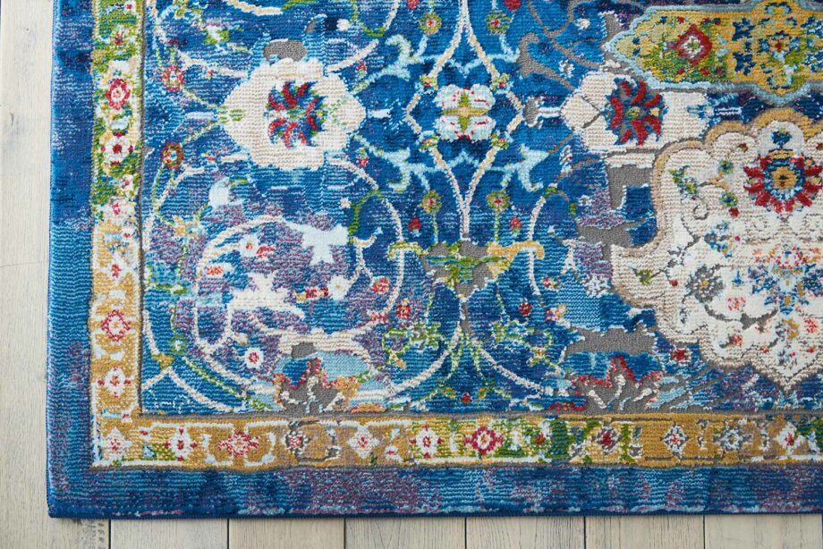 Nourison rug Ankara Global ANR03 BLUE 5x8 099446456595 CR01