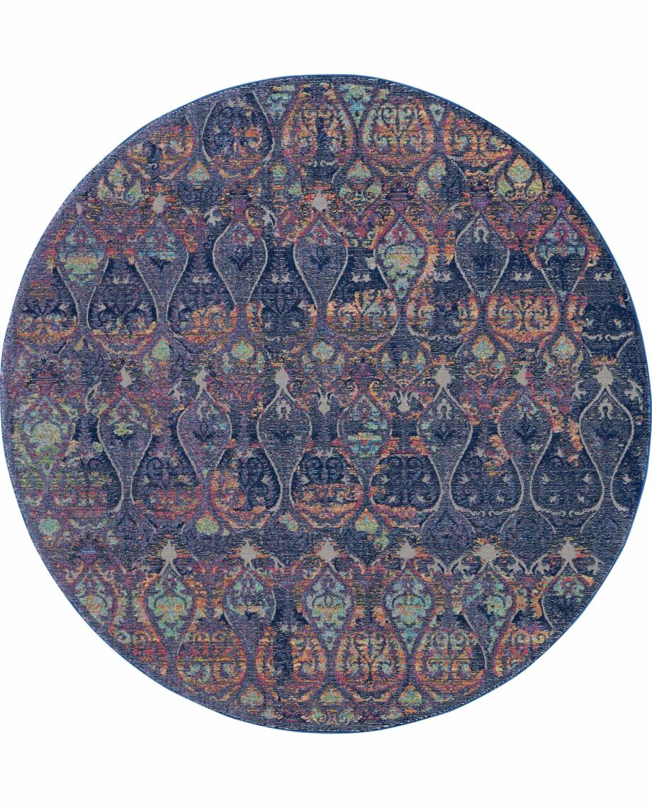 Nourison rug Ankara Global ANR08 NVMTC 6xRND 099446457493 flat C