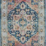 Nourison rug Ankara Global ANR11 BLUMT BLUE MULTI 5x8 099446498076 flat C