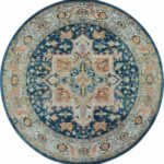 Nourison rug Ankara Global ANR11 BLUMT BLUE MULTICOLOR 4xRND 099446498052 flat C