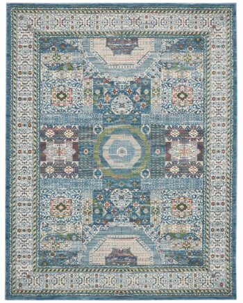 Nourison rug Ankara Global ANR17 IVLTB IVORY LIGHT BLUE 8x10 099446855909