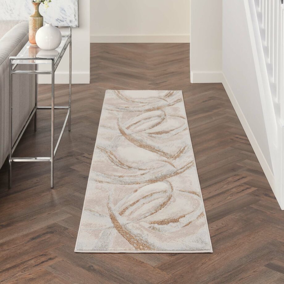 Nourison rug Brush Strokes BSK01 BGEGY BEIGE GREY 2x8 099446898937 interior 1