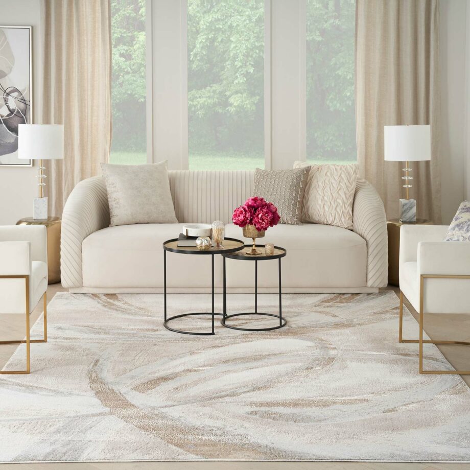 Nourison rug Brush Strokes BSK01 BGEGY BEIGE GREY 8x10 099446898951 interior 3