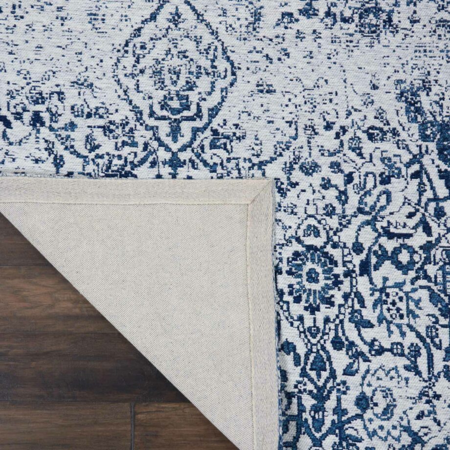 Nourison rug Damask DAS06 IVNAV IVORY NAVY 5x7 099446349859 CRB C