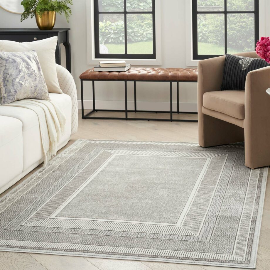 Nourison rug Glitz GLZ07 SILVR SILVER 8x10 099446911810 interior 1