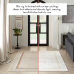 Nourison rug Glitz GLZ08 IVCRM IVORY CREAM 5X7 099446134691 interior 3
