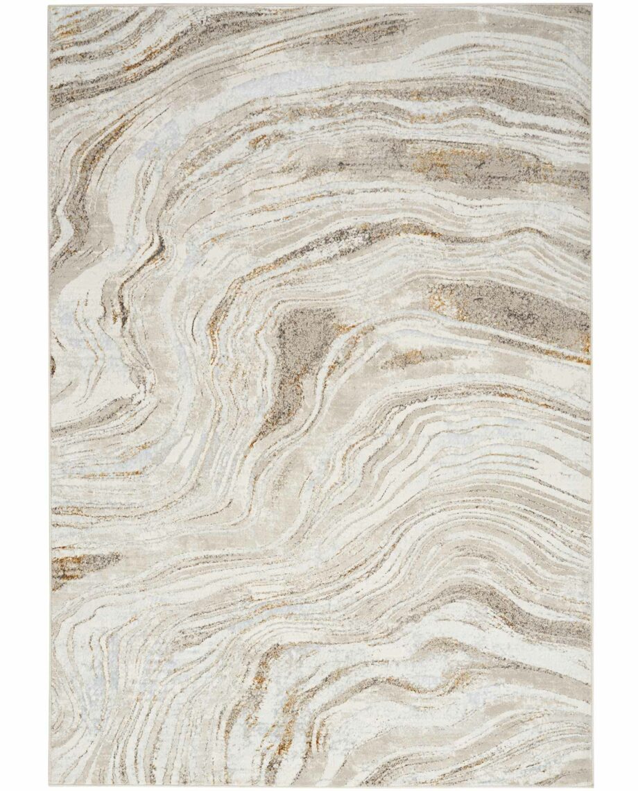 Nourison rug Glitz GLZ22 GRYGD GREY GOLD 5x7 099446951205