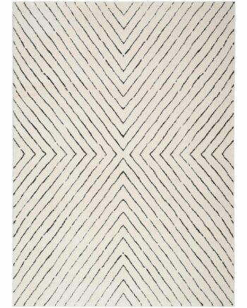 Nourison rug Modern Comfort MNC01 IVBLK IVORY BLACK 5x7 099446902139