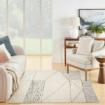Nourison rug Modern Comfort MNC02 IVBLK IVORY BLACK 5x7 099446902146 interior 4