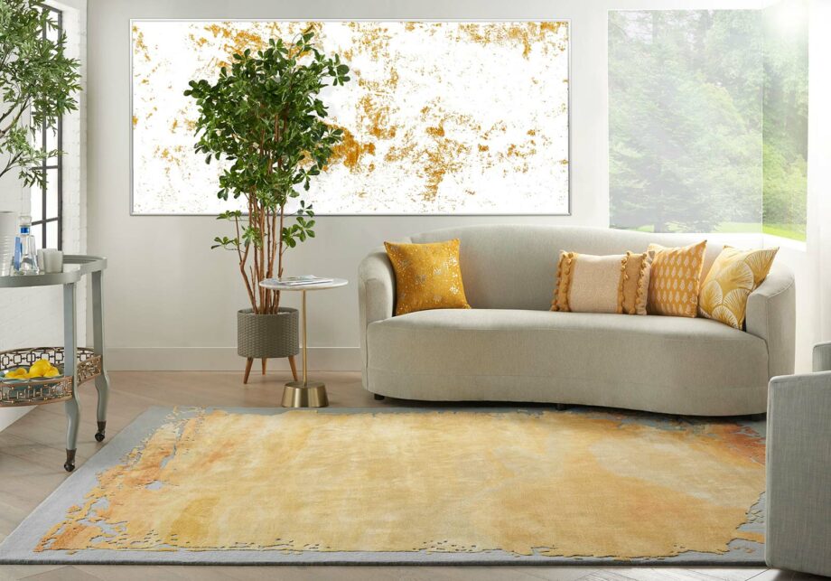 Nourison rug Prismatic PRS19 GRYGD GREY GOLD 8x10 099446814265 AdStock 98412