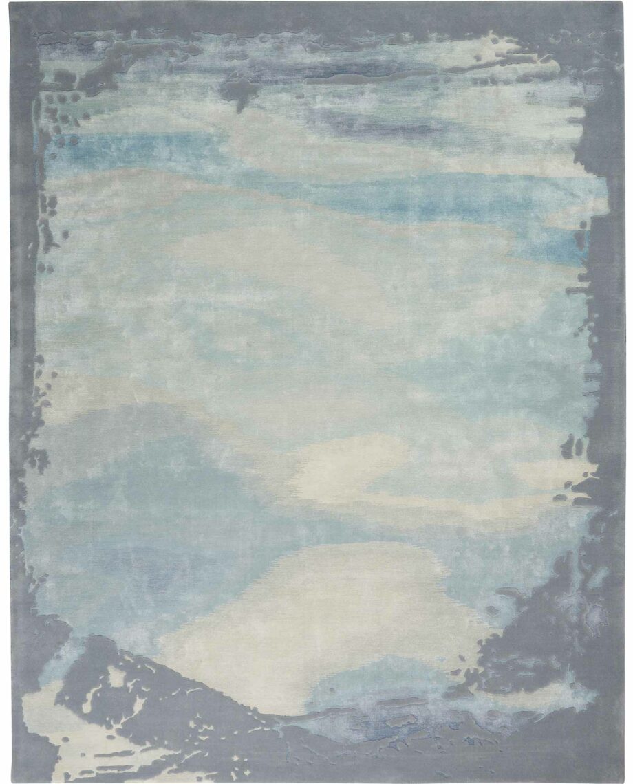 Nourison rug Prismatic PRS19 SFMSL SEAFOAM SILVER 8X10 099446783349