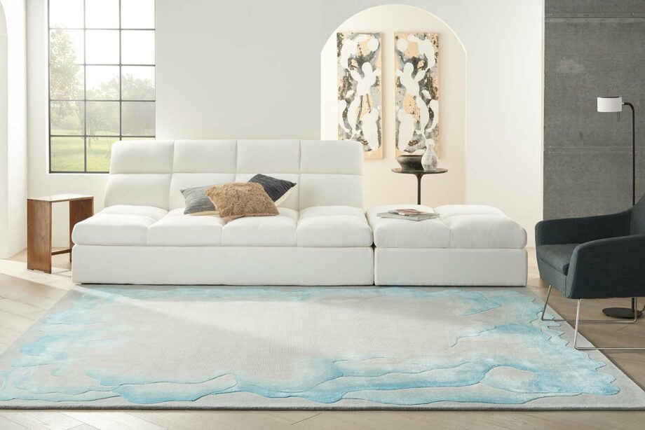 Nourison rug Prismatic PRS22 SMSBL SEA MIST BLUE 8X10 099446862471 Ad Stock 01