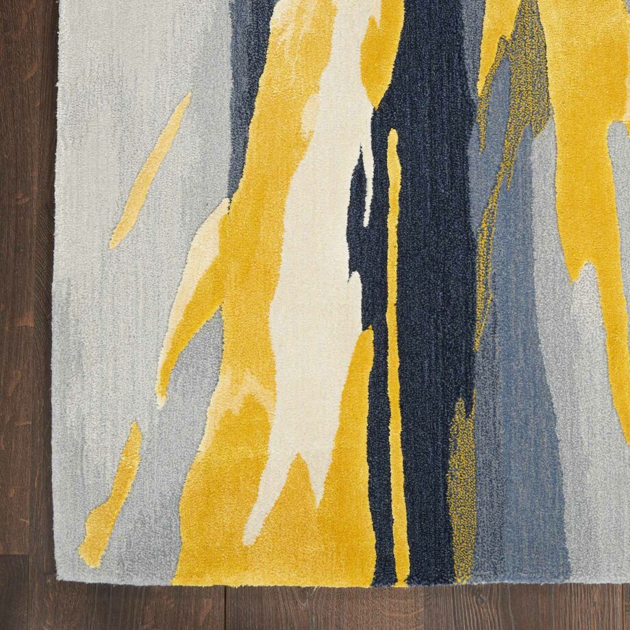 Nourison rug Prismatic PRS24 GRYGD GREY GOLD 8X10 099446889522 CR
