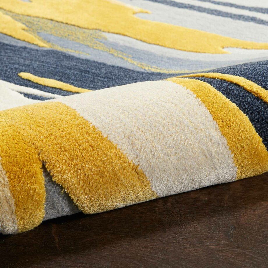 Nourison rug Prismatic PRS24 GRYGD GREY GOLD 8X10 099446889522 TX01