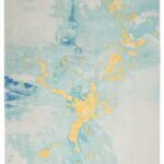 Nourison rug Prismatic PRS26 SFMGD SEAFOAM GOLD 8X10 099446889683