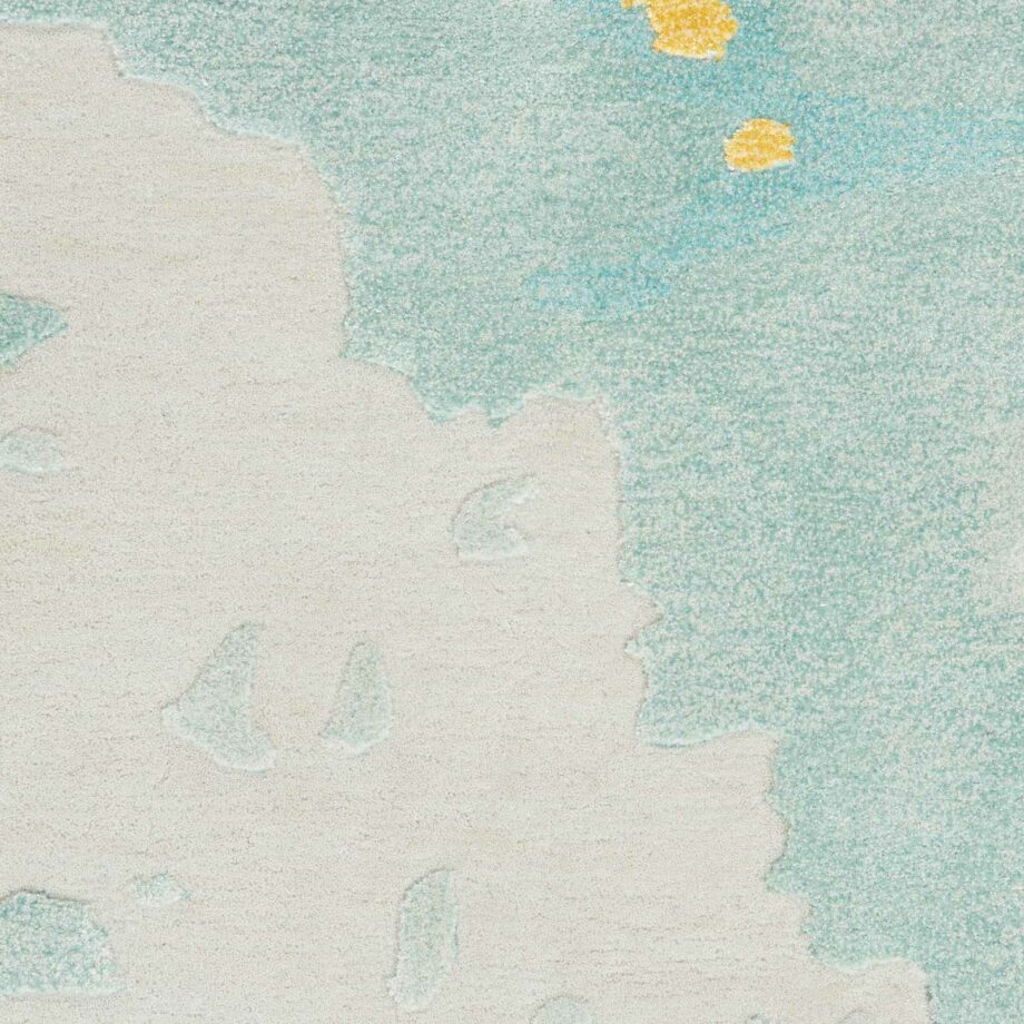 Nourison rug Prismatic PRS26 SFMGD SEAFOAM GOLD 8X10 099446889683 swatch