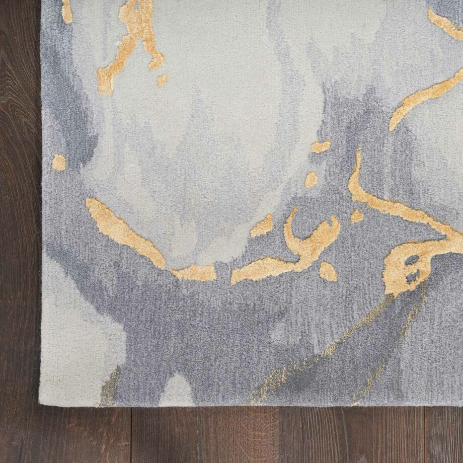 Nourison rug Prismatic PRS28 GRYGD GREY GOLD 8x10 099446891921 CR