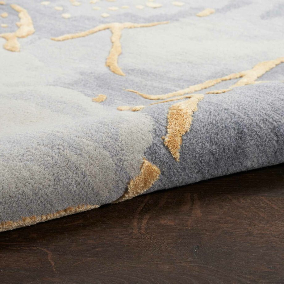 Nourison rug Prismatic PRS28 GRYGD GREY GOLD 8x10 099446891921 TX01