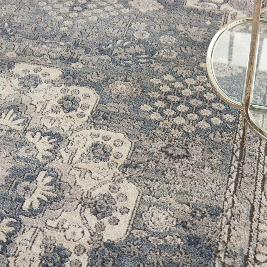 Nourison rug Quarry QUA07 GRYIV GREY IVORY 5x7 099446746306 interior 2