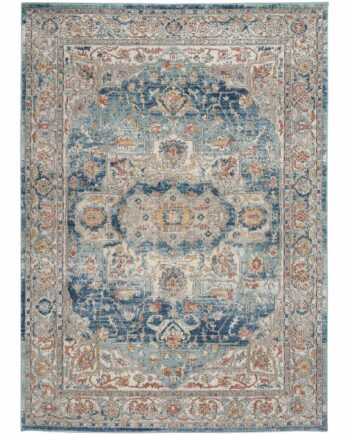 Nourison rug Quarry QUA11 IVBLU IVORY BLUE 5X7 099446819864