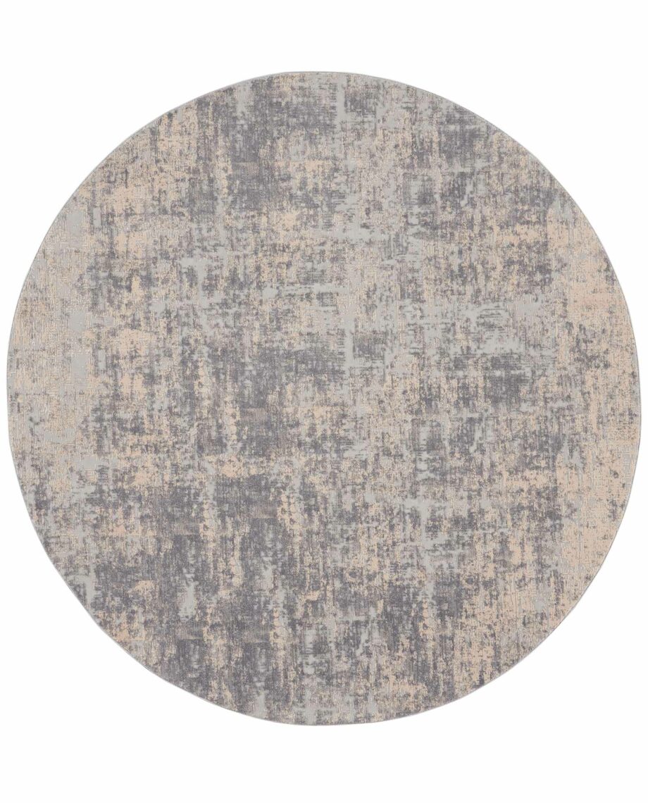 Nourison rug Rustic Textures RUS01 IVSIL IVORY SILVER 8XRND 099446835888