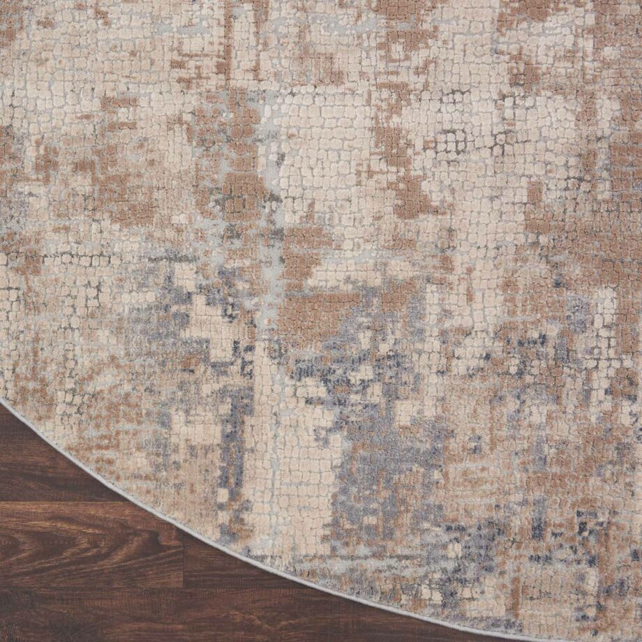 Nourison rug Rustic Textures RUS06 BGEGY BEIGE GREY 8XRND 099446835956 CR