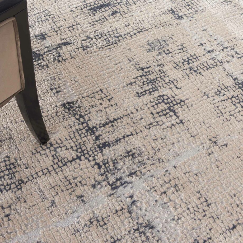 Nourison rug Rustic Textures RUS06 IVBLU IVORY BLUE 8XRND 099446835970 interior 2