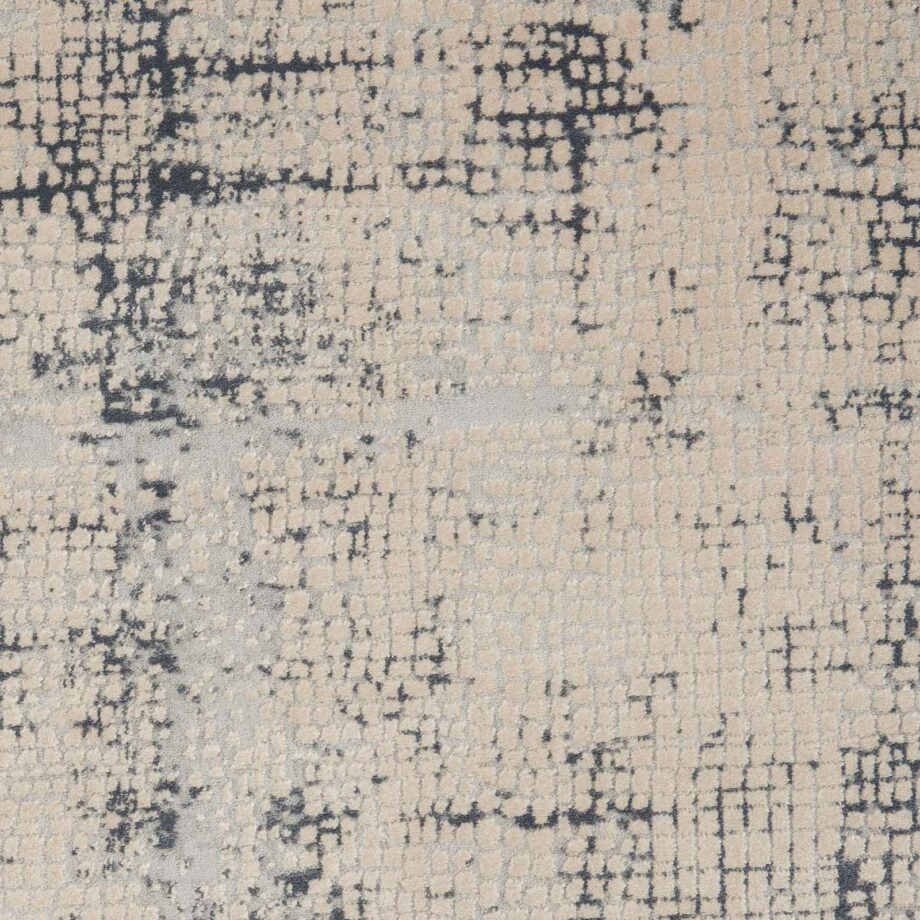 Nourison rug Rustic Textures RUS06 IVBLU IVORY BLUE 8XRND 099446835970 swatch