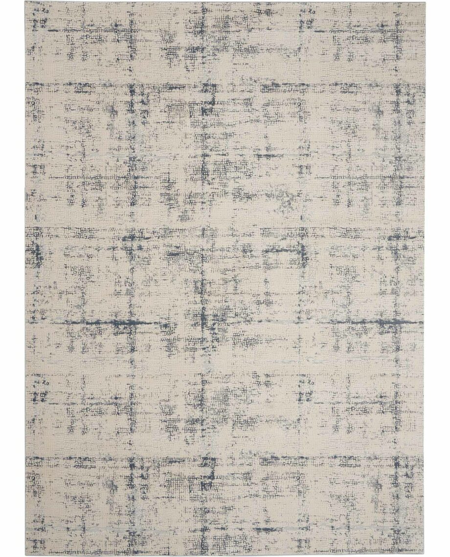 Nourison rug Rustic Textures RUS06 IVBLU IVORY BLUE 8x11 099446476388