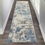 Nourison rug Rustic Textures RUS08 GRYBL GREY BLUE 2x8 099446496348 interior