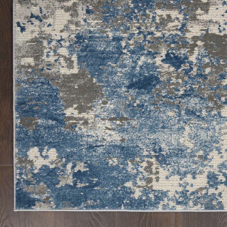 Nourison rug Rustic Textures RUS08 GRYBL GREY BLUE 5X7 099446496072 CR C