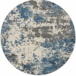 Nourison rug Rustic Textures RUS08 GRYBL GREY BLUE 8XRND 099446836021