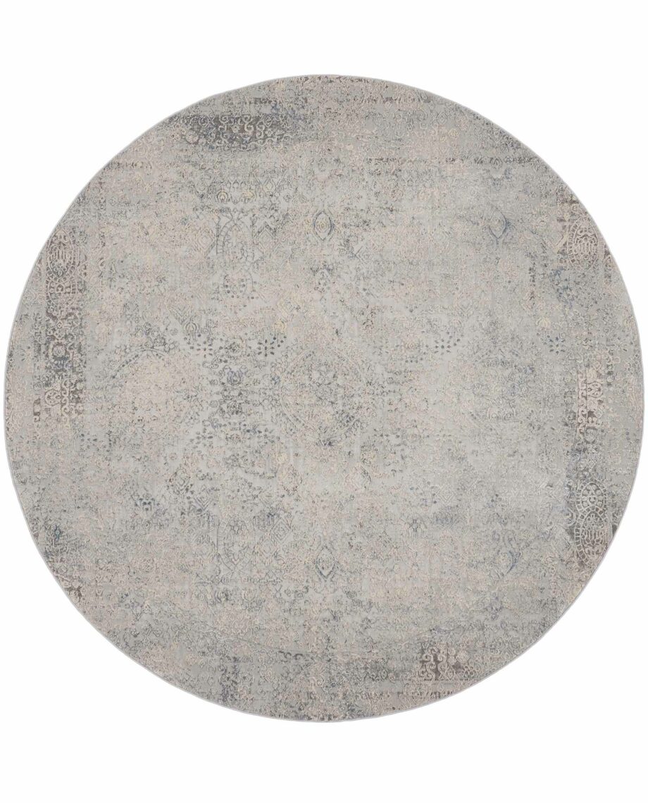 Nourison rug Rustic Textures RUS09 IVLTB IVORY LIGHT BLUE 8XRND 099446836038