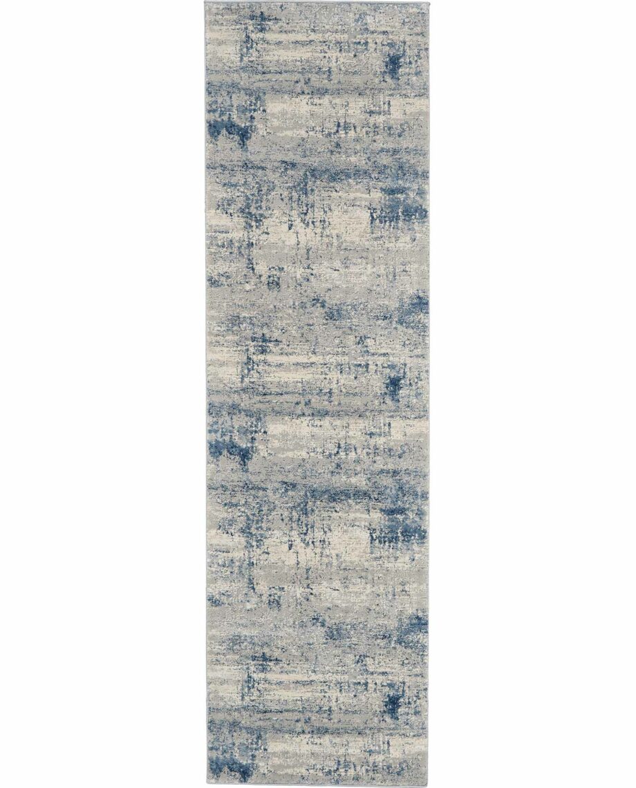 Nourison rug Rustic Textures RUS10 IVBLU IVORY BLUE 2x8 099446496461