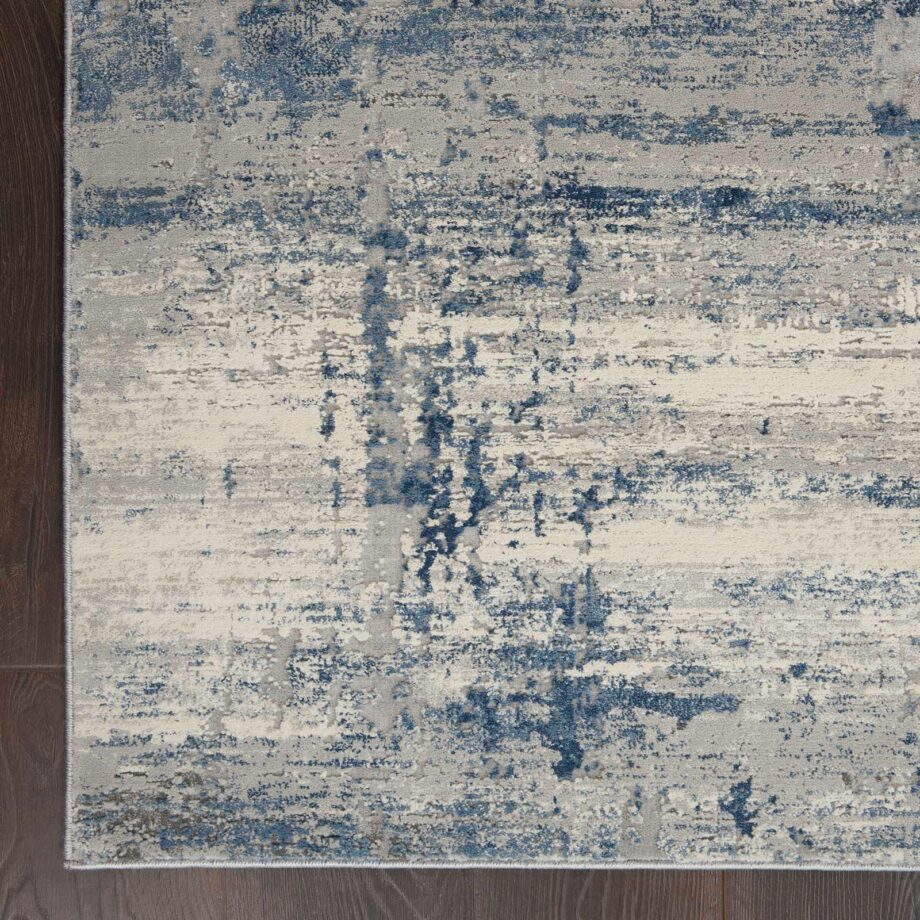 Nourison rug Rustic Textures RUS10 IVBLU IVORY BLUE 5X7 099446496096 CR C