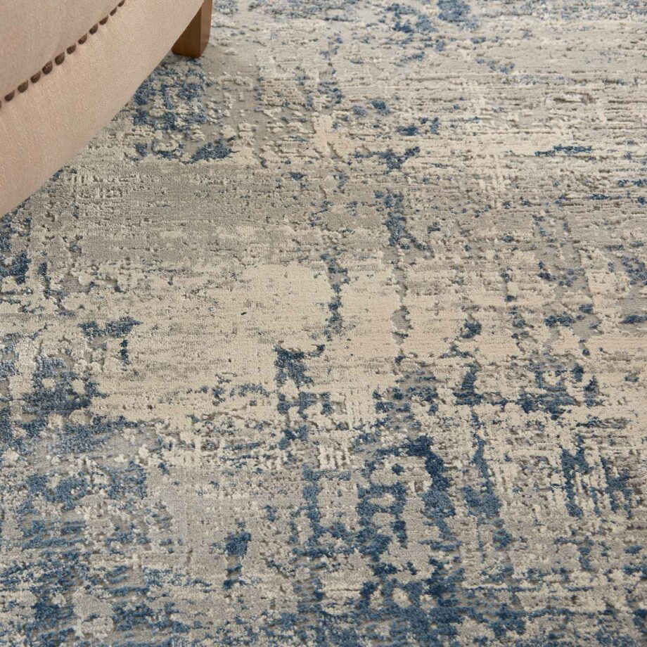 Nourison rug Rustic Textures RUS10 IVBLU IVORY BLUE 5X7 099446496096 interior 2 C