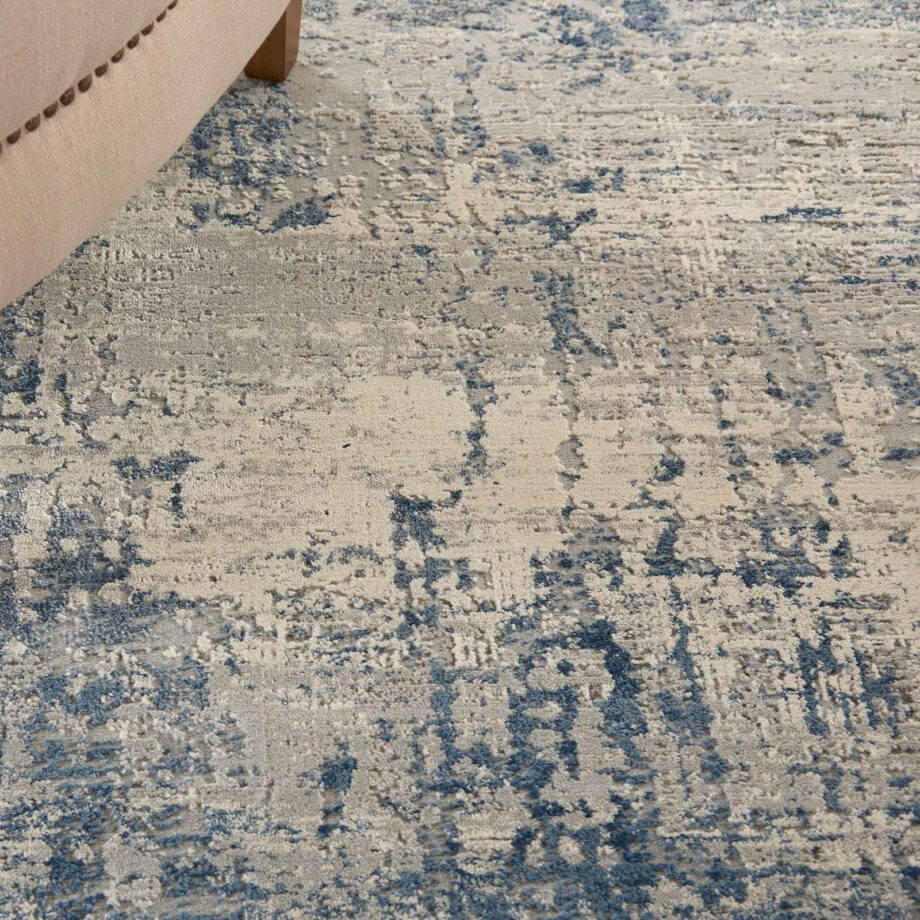 Nourison rug Rustic Textures RUS10 IVBLU IVORY BLUE 5X7 099446496096 interior 2 C