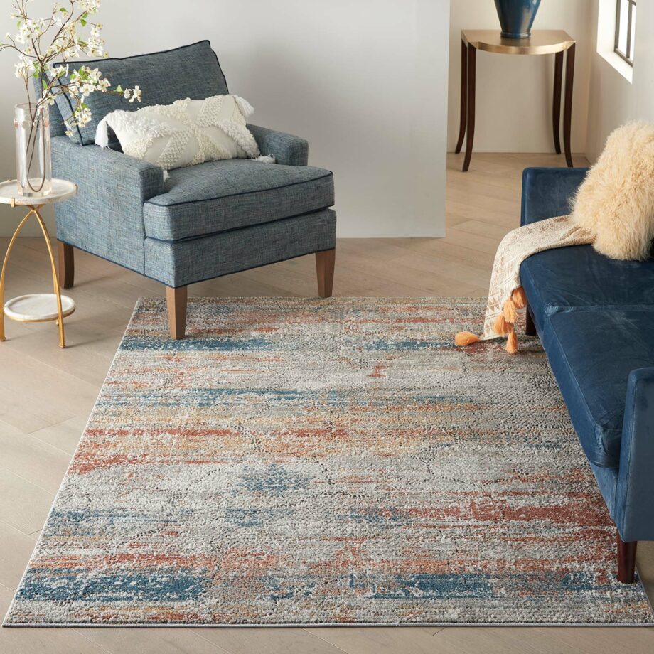 Nourison rug Rustic Textures RUS11 MULTI MULTICOLOR 5X7 099446799043 interior 1