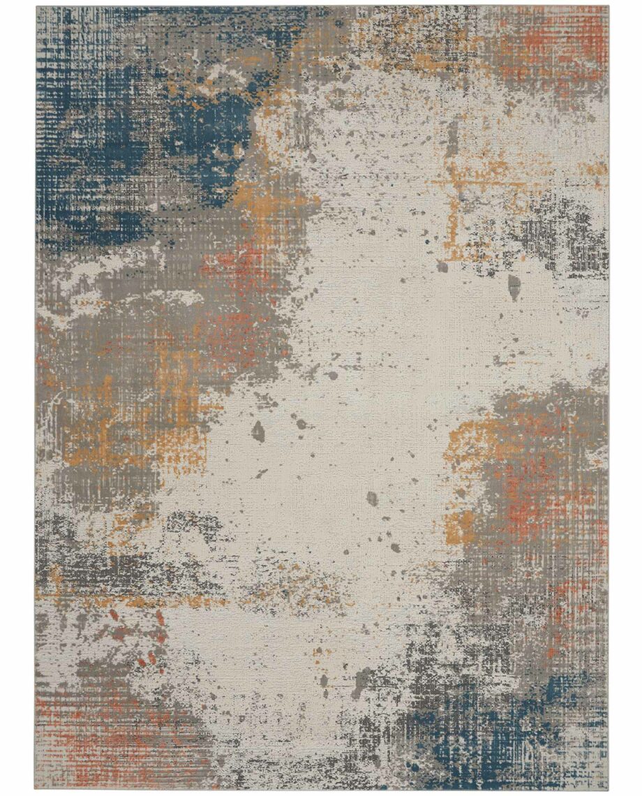 Nourison rug Rustic Textures RUS13 GRYBL GREY BLUE 8x11 099446799210