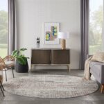 Nourison rug Rustic Textures RUS14 LTGMT LIGHT GREY MULTICOLOR 8XRND 099446836090 interior 3